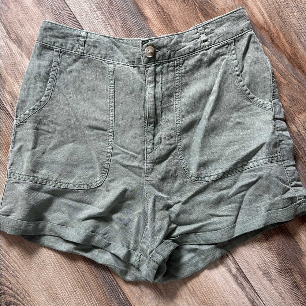 Women's Casual Sage Green Shorts